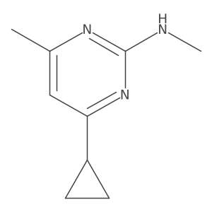 4-cyclopropyl-N,6-dimethylpyrimidin-2-amine结构式