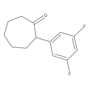 2-(3,5-Difluorophenyl)cycloheptan-1-one结构式