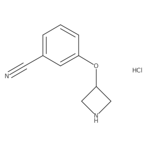 3-(Azetidin-3-yloxy)benzonitrile hydrochloride结构式