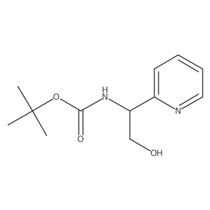 tert-Butyl (R)-(2-hydroxy-1-(pyridin-2-yl)ethyl)carbamate Structure