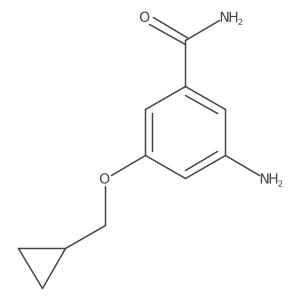 3-Amino-5-(cyclopropylmethoxy)benzamide结构式