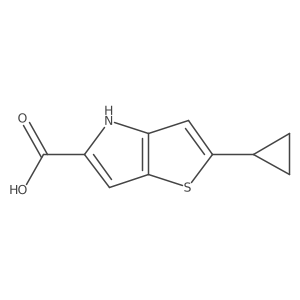 4H-Thieno[3,2-b]pyrrole-5-carboxylic acid, 2-cyclopropyl- Structure