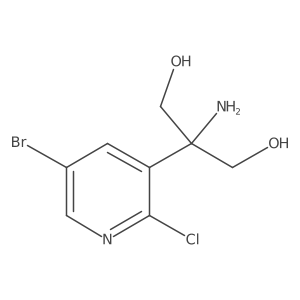 2-Amino-2-(5-bromo-2-chloropyridin-3-yl)propane-1,3-diol结构式