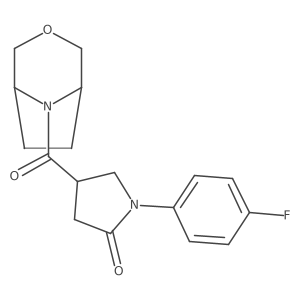 4-((1R,5S)-3-oxa-8-azabicyclo[3.2.1]octane-8-carbonyl)-1-(4-fluorophenyl)pyrrolidin-2-one结构式