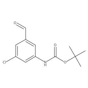 tert-butyl N-(3-chloro-5-formylphenyl)carbamate Structure