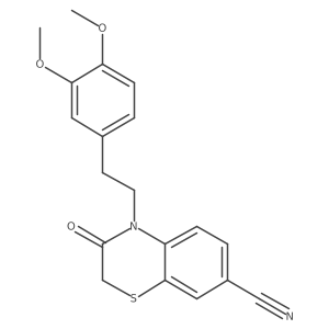 4-(3,4-Dimethoxyphenethyl)-3-oxo-3,4-dihydro-2H-benzo[B][1,4]thiazine-7-carbonitrile Structure