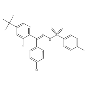 N'-[(1E)-[3-chloro-5-(trifluoromethyl)pyridin-2-yl](4-chlorophenyl)methylidene]-4-methylbenzene-1-sulfonohydrazide Structure