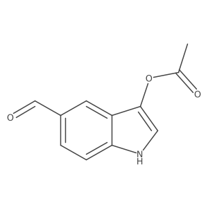 (5-formyl-1H-indol-3-yl) acetate Structure