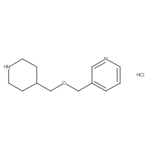 3-((Piperidin-4-ylmethoxy)methyl)pyridine hydrochloride Structure
