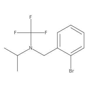N-(2-bromobenzyl)-N-(trifluoromethyl)propan-2-amine结构式