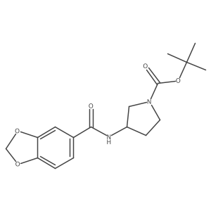(S)-tert-butyl 3-(benzo[d][1,3]dioxole-5-carboxamido)pyrrolidine-1-carboxylate Structure