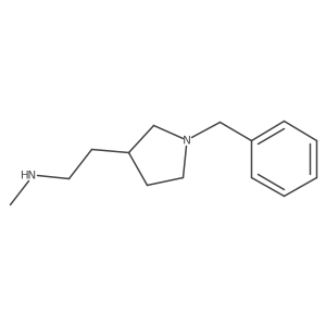 (R)-2-(1-benzylpyrrolidin-3-yl)-N-methylethanamine结构式