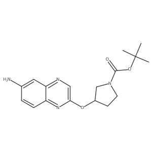 (S)-tert-butyl 3-((6-aminoquinoxalin-2-yl)oxy)pyrrolidine-1-carboxylate Structure