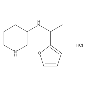 (3S)-N-(1-(furan-2-yl)ethyl)piperidin-3-amine hydrochloride结构式