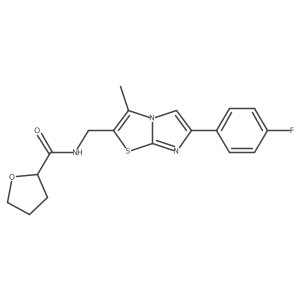 N-((6-(4-fluorophenyl)-3-methylimidazo[2,1-b]thiazol-2-yl)methyl)tetrahydrofuran-2-carboxamide Structure