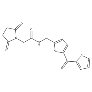 2-(2,5-Dioxopyrrolidin-1-YL)-N-{[5-(thiophene-2-carbonyl)thiophen-2-YL]methyl}acetamide结构式