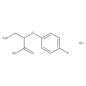 3-Amino-2-(4-fluorophenoxy)propanoic acid hydrochloride结构式