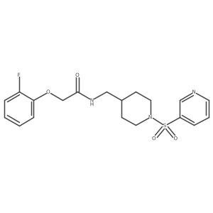 2-(2-fluorophenoxy)-N-((1-(pyridin-3-ylsulfonyl)piperidin-4-yl)methyl)acetamide Structure
