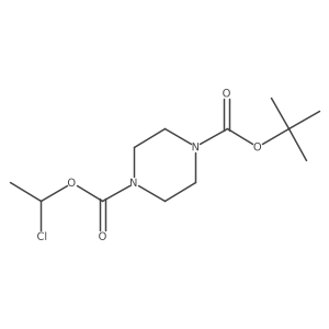 Piperazine-1,4-dicarboxylic acid tert-butyl ester 1-chloro-ethyl ester结构式
