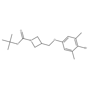 3-(4-Bromo-3,5-dimethyl-phenoxymethyl)-azetidine-1-carboxylic acid tert-butyl ester结构式