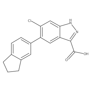6-Chloro-5-(2,3-dihydro-1H-inden-5-yl)-1H-indazole-3-carboxylic acid Structure