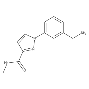 1-[3-(aminomethyl)phenyl]-N-methyl-1H-pyrazole-3-carboxamide结构式