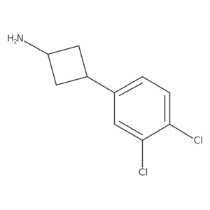 (1R,3r)-3-(3,4-dichlorophenyl)cyclobutan-1-amine结构式
