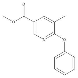 Methyl 5-methyl-6-phenoxynicotinate结构式