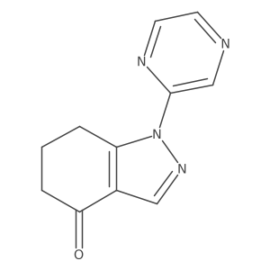 1-(Pyrazin-2-yl)-1,5,6,7-tetrahydro-4H-indazol-4-one Structure
