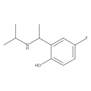 4-Fluoro-2-{1-[(propan-2-yl)amino]ethyl}phenol结构式