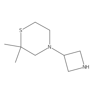 4-(Azetidin-3-yl)-2,2-dimethylthiomorpholine Structure