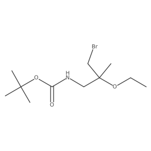 tert-Butyl N-(3-bromo-2-ethoxy-2-methylpropyl)carbamate结构式