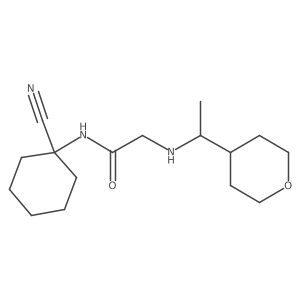 N-(1-Cyanocyclohexyl)-2-[1-(oxan-4-yl)ethylamino]acetamide Structure