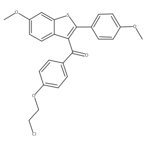 [4-(2-Chloroethoxy)phenyl][6-methoxy-2-(4-methoxyphenyl)-1-benzothiophen-3-yl]methanone结构式