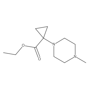 Ethyl 1-(4-methylpiperazin-1-yl)cyclopropanecarboxylate Structure