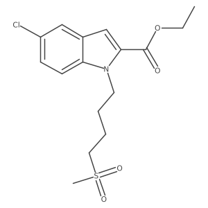ethyl 5-chloro-1-[4-(methylsulfonyl)butyl]-1H-indole-2-carboxylate结构式
