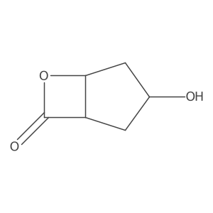 (1S,3R,5R)-3-hydroxy-6-oxabicyclo[3.2.0]heptan-7-one结构式