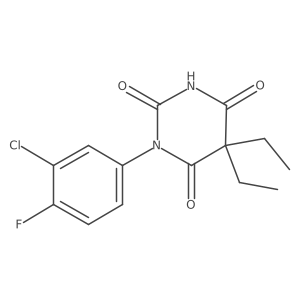 2,4,6(1H,3H,5H)-Pyrimidinetrione, 1-(3-chloro-4-fluorophenyl)-5,5-diethyl- Structure
