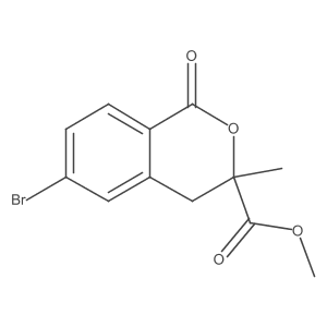 methyl 6-bromo-3-methyl-1-oxo-3,4-dihydro-1H-2-benzopyran-3-carboxylate Structure