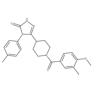 5-[1-(3-fluoro-4-methoxybenzoyl)piperidin-4-yl]-4-(4-methylphenyl)-2,4-dihydro-3H-1,2,4-triazol-3-one Structure