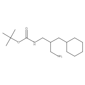 tert-butyl N-[3-amino-2-(cyclohexylmethyl)propyl]carbamate Structure
