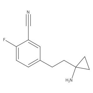 5-[2-(1-Aminocyclopropyl)ethyl]-2-fluorobenzonitrile Structure