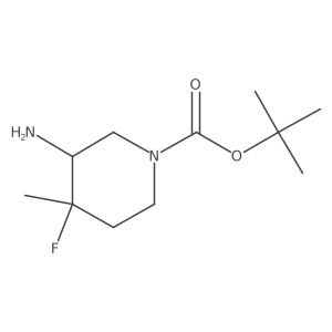 Tert-butyl 3-amino-4-fluoro-4-methylpiperidine-1-carboxylate结构式