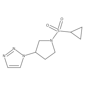1-(1-(cyclopropylsulfonyl)pyrrolidin-3-yl)-1H-1,2,3-triazole Structure