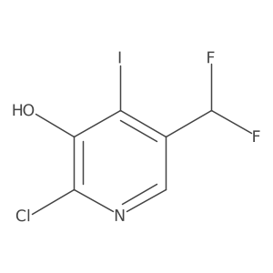 2-chloro-5-(difluoromethyl)-4-iodo-pyridin-3-ol Structure