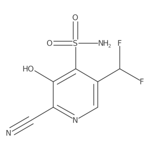 2-Cyano-5-(difluoromethyl)-3-hydroxypyridine-4-sulfonamide Structure