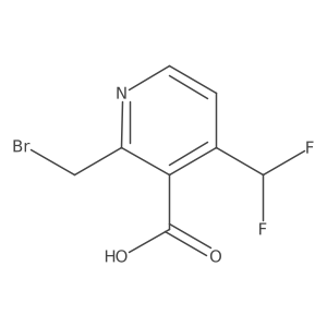 2-(Bromomethyl)-4-(difluoromethyl)pyridine-3-carboxylic acid结构式