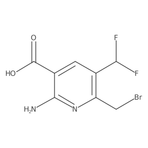 2-Amino-6-(bromomethyl)-5-(difluoromethyl)nicotinic acid Structure