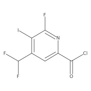 4-(Difluoromethyl)-6-fluoro-5-iodopicolinoyl chloride Structure