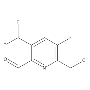 2-(Chloromethyl)-5-(difluoromethyl)-3-fluoropyridine-6-carboxaldehyde Structure